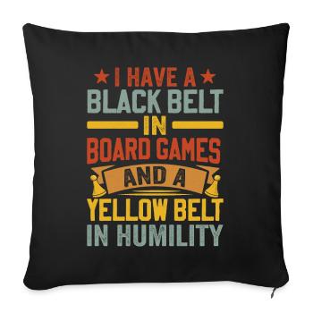 Board Game Saying - Shy, Introvert - Sofa pillowcase 17,3'' x 17,3'' (45 x 45 cm) - black - Front