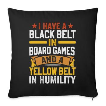 Board Game Saying - Shy, Introvert - Sofa pillowcase 17,3'' x 17,3'' (45 x 45 cm) - black - Front