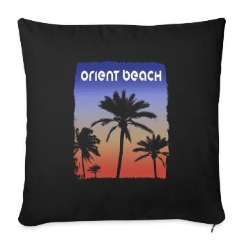 Orient Beach Saint Martin Sonnenuntergang Urlaub - Sofakissenbezug 45 x 45 cm - Schwarz - Vorne