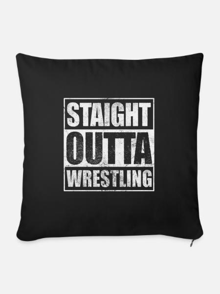 Wrestling - Sofakissenbezug 45 x 45 cm - Schwarz