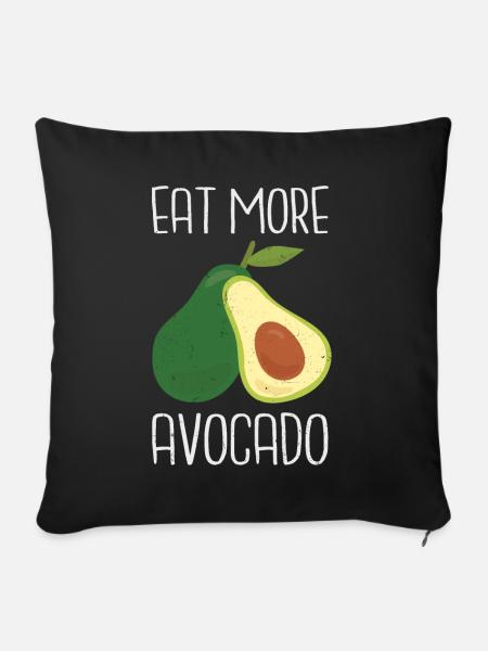 Avocado - Sofakissenbezug 45 x 45 cm - Schwarz