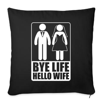 Bachelorette Hen Party Gift - Sofa pillowcase 17,3'' x 17,3'' (45 x 45 cm) - black - Front