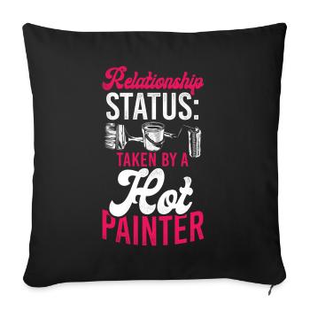 House Painter Decorator Girlfriend - Sofa pillowcase 17,3'' x 17,3'' (45 x 45 cm) - black - Front