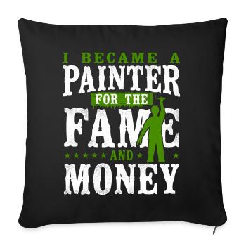 House Painter Decorator I Became A - Sofa pillowcase 17,3'' x 17,3'' (45 x 45 cm) - black - Front