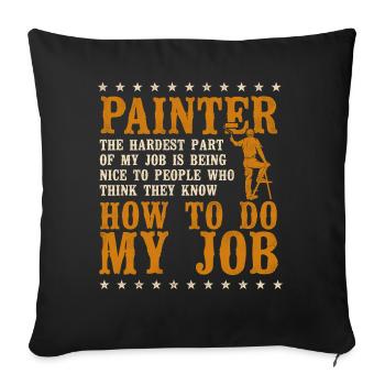 House Painter Decorator Painter - Sofakissenbezug 45 x 45 cm - Schwarz - Vorne