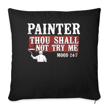 Bible des peintres en bâtiment et décorateurs - Housse de coussin décorative 45 x 45 cm - noir - Devant