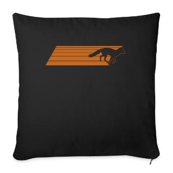 Fox Gifts Fox Lovers - Sofa pillowcase 17,3'' x 17,3'' (45 x 45 cm) - black - Front