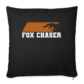 Fox Hunting Gifts Fox Lovers - Sofa pillowcase 17,3'' x 17,3'' (45 x 45 cm) - black - Front
