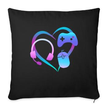 Gaming Lover Controller PC RGB Gamer - Sofa pillowcase 17,3'' x 17,3'' (45 x 45 cm) - black - Front