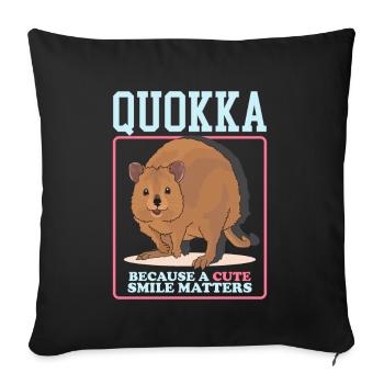 Quokka Short-tailed Kangaroo Quokkas Gift - Sofa pillowcase 17,3'' x 17,3'' (45 x 45 cm) - black - Front