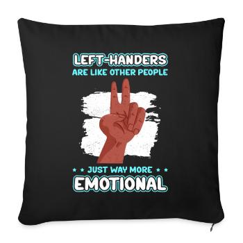 Gaucher gaucher gaucher cadeau pour gaucher - Housse de coussin décorative 45 x 45 cm - noir - Devant