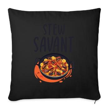 Cioppino Lover Foodie Food American Sea - Sofa pillowcase 17,3'' x 17,3'' (45 x 45 cm) - black - Front