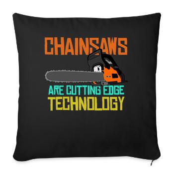 Chainsaws Chain Saw Chainsaw - Sofa pillowcase 17,3'' x 17,3'' (45 x 45 cm) - black - Front