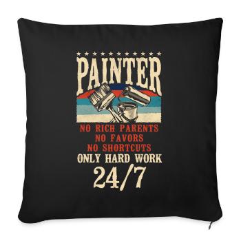 House Painter Decorator Painter No - Sofa pillowcase 17,3'' x 17,3'' (45 x 45 cm) - black - Front