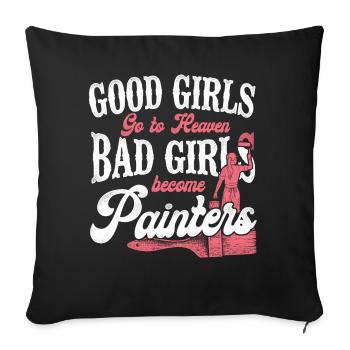 House Painter Decorator Female - Sofa pillowcase 17,3'' x 17,3'' (45 x 45 cm) - black - Front
