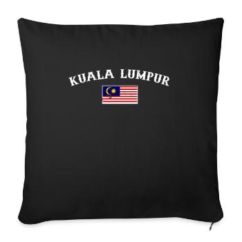 Kuala Lumpur Malaysia Vintage Malaysian Flag - Sofa pillowcase 17,3'' x 17,3'' (45 x 45 cm) - black - Front