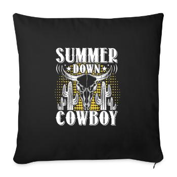 Cowboy Cowboy bottes Western cadeau - Housse de coussin décorative 45 x 45 cm - noir - Devant