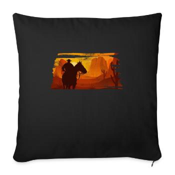 Cowboy - Sofakissenbezug 45 x 45 cm - Schwarz - Vorne