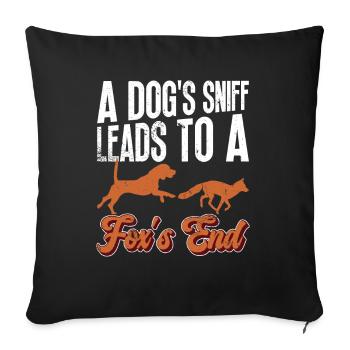 Renard Chasse Cadeaux Chien De Chasse - Housse de coussin décorative 45 x 45 cm - noir - Devant