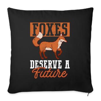 Accessoires de chasse anti-renards - Housse de coussin décorative 45 x 45 cm - noir - Devant