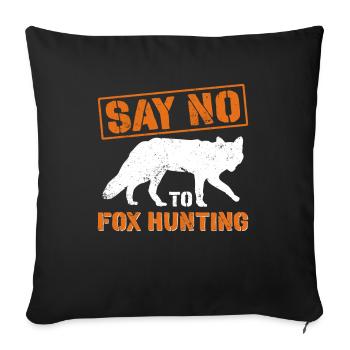 Accessoires de chasse anti-renards - Housse de coussin décorative 45 x 45 cm - noir - Devant