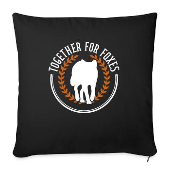 Accessoires de chasse anti-renards - Housse de coussin décorative 45 x 45 cm - noir - Devant