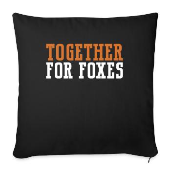 Accessoires de chasse anti-renards - Housse de coussin décorative 45 x 45 cm - noir - Devant