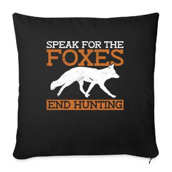 Accessoires de chasse anti-renards - Housse de coussin décorative 45 x 45 cm - noir - Devant