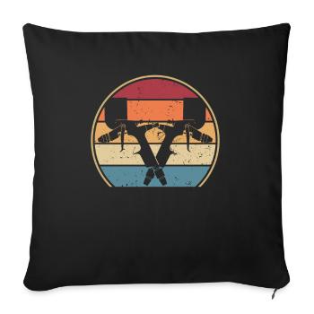 Retro Vehicle Car Spray Automotive Car Painter - Sofa pillowcase 17,3'' x 17,3'' (45 x 45 cm) - black - Front