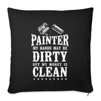 House Painter Decorator Painter My - Sofa pillowcase 17,3'' x 17,3'' (45 x 45 cm) - black - Front