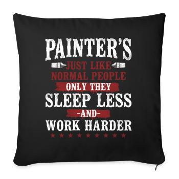 House Painter Decorator Painters - Sofa pillowcase 17,3'' x 17,3'' (45 x 45 cm) - black - Front