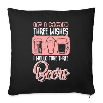 Bière artisanale Brasserie à domicile Brassage de bière - Housse de coussin décorative 45 x 45 cm - noir - Devant