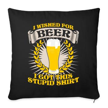 Beer - Sofakissenbezug 45 x 45 cm - Schwarz - Vorne