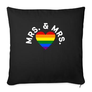 Gay Pride Wedding Lesbian Gay Marriage - Sofa pillowcase 17,3'' x 17,3'' (45 x 45 cm) - black - Front