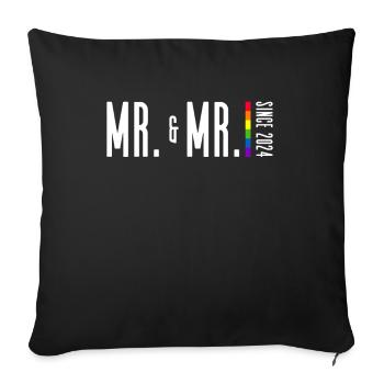 Gay Pride Wedding 2024 Gay Marriage - Sofa pillowcase 17,3'' x 17,3'' (45 x 45 cm) - black - Front
