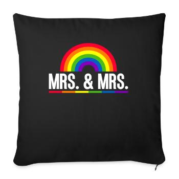 Gay Pride Wedding Lesbian Gay Marriage - Sofa pillowcase 17,3'' x 17,3'' (45 x 45 cm) - black - Front