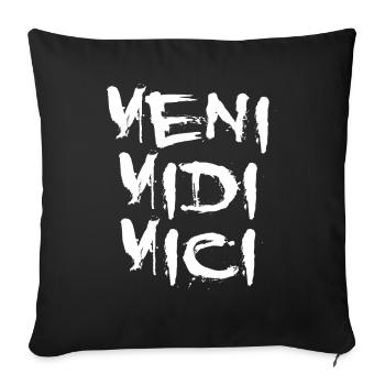 Veni Vidi Vici Ultras Antique Rome Empire - Housse de coussin décorative 45 x 45 cm - noir - Devant