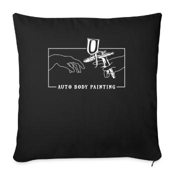 Michel-Ange Création d’Adam Automotive Vehicle - Housse de coussin décorative 45 x 45 cm - noir - Devant