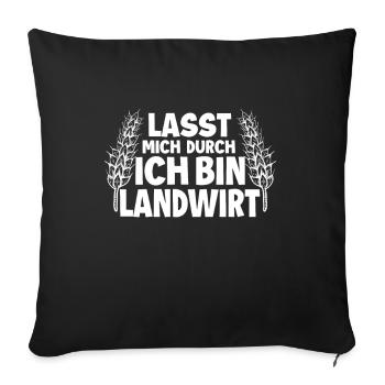 Laissez-moi passer, je suis agriculteur - Housse de coussin décorative 45 x 45 cm - noir - Devant