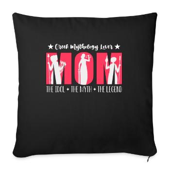 Mythologie grecque amant maman l’idole Grèce antique - Housse de coussin décorative 45 x 45 cm - noir - Devant