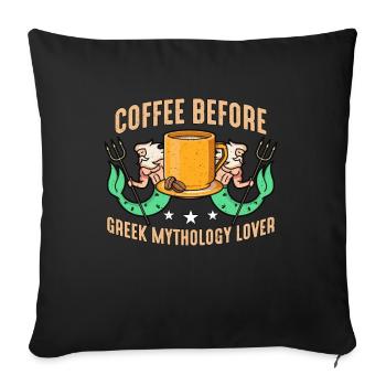 Mythologie grecque Amateur de café Mythe Amateur de café - Housse de coussin décorative 45 x 45 cm - noir - Devant