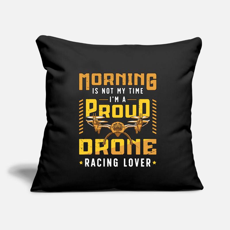 Le matin des amateurs de courses de drones n’est pas ma course de drones Housse de coussin décorative 45 x 45 cm