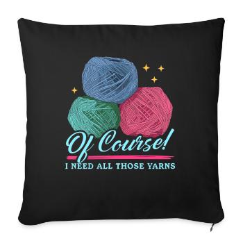 Crochet au Crochet | Crochet Crochet Cadeau - Housse de coussin décorative 45 x 45 cm - noir - Devant