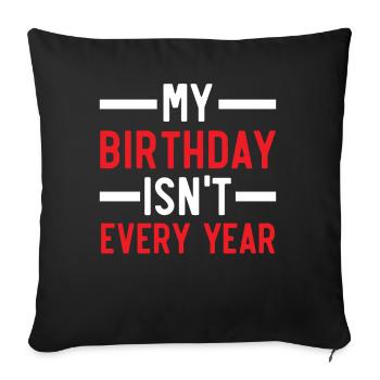 Happy Birthday Leap Year February 29 Leap Day - Sofa pillowcase 17,3'' x 17,3'' (45 x 45 cm) - black - Front