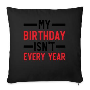 Happy Birthday Leap Year February 29 Leap Day - Sofa pillowcase 17,3'' x 17,3'' (45 x 45 cm) - black - Front