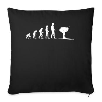Athlète de biathlon Evolution - Housse de coussin décorative 45 x 45 cm - noir - Devant