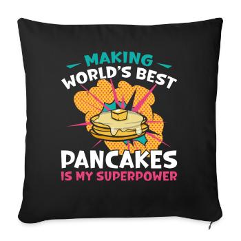 Pancake Lover Kids Making World's - Sofa pillowcase 17,3'' x 17,3'' (45 x 45 cm) - black - Front