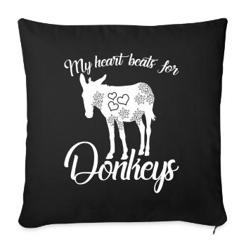 Ânes Âne - Housse de coussin décorative 45 x 45 cm - noir - Devant