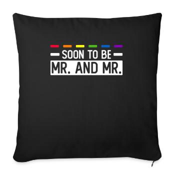 Mariage Gay Pride Mariage Gay - Housse de coussin décorative 45 x 45 cm - noir - Devant