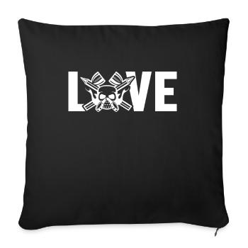 Peinture de voiture d’amour de pulvérisation de véhicule automobile - Housse de coussin décorative 45 x 45 cm - noir - Devant